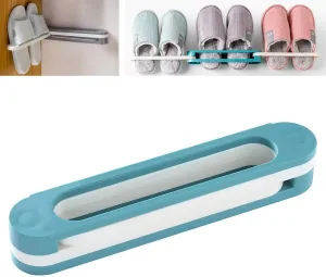 1 Pc - Multifunction Folding Slippers/Shoes Hanger Organizer Rack - H01344