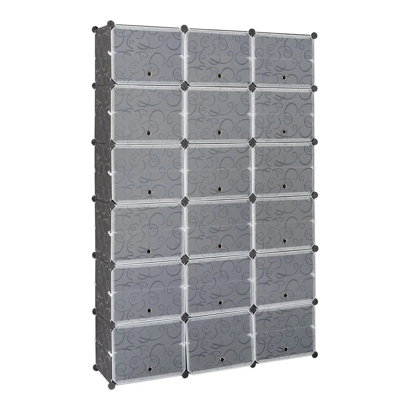 12-Tier Portable 72 Pair Shoe Rack Organizer 36 Grids Tower Shelf Storage Cabinet Stand Expandable for Heels, Boots, Slippers, Black