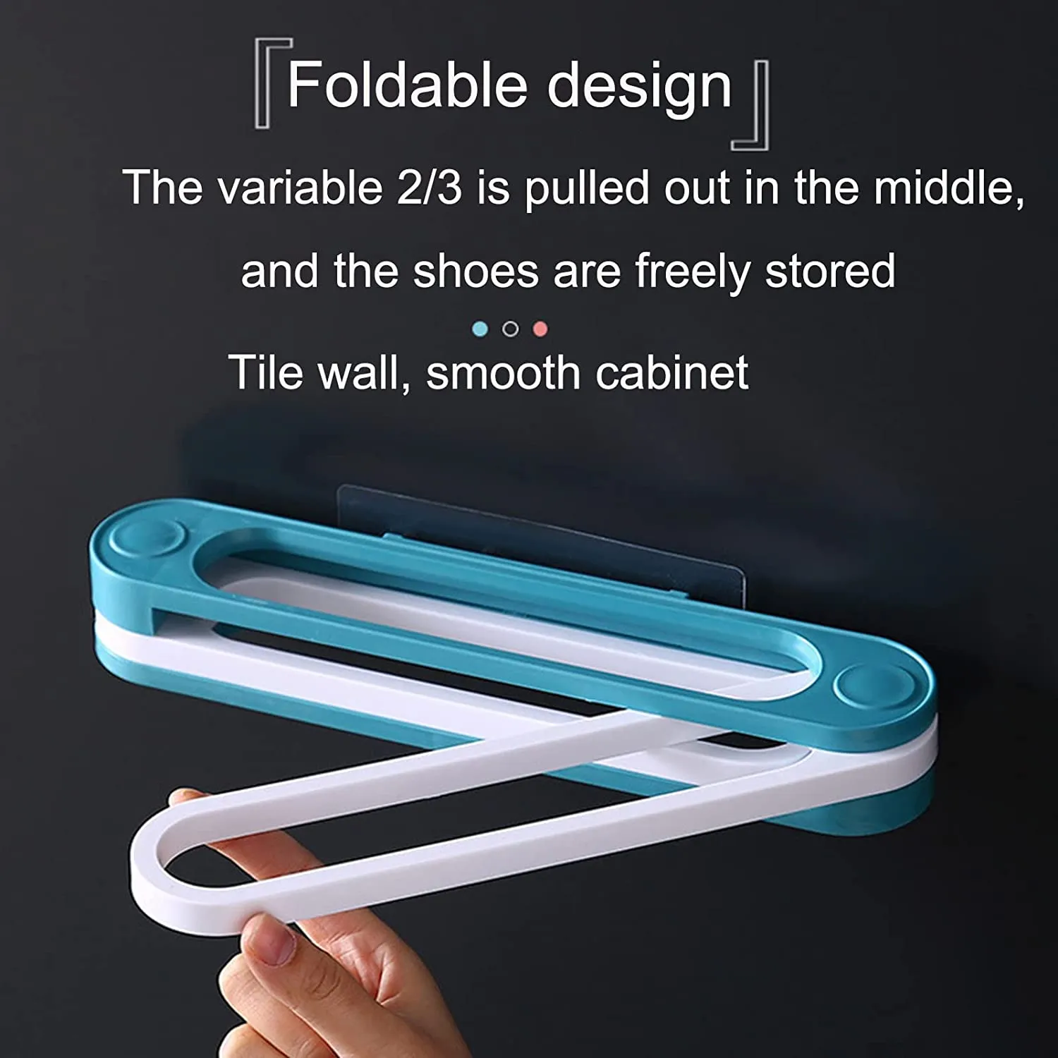 3-In-1 Folding Shoe Rack Stand , Wall Mounted Shoe Storage Racks (Set of 3)