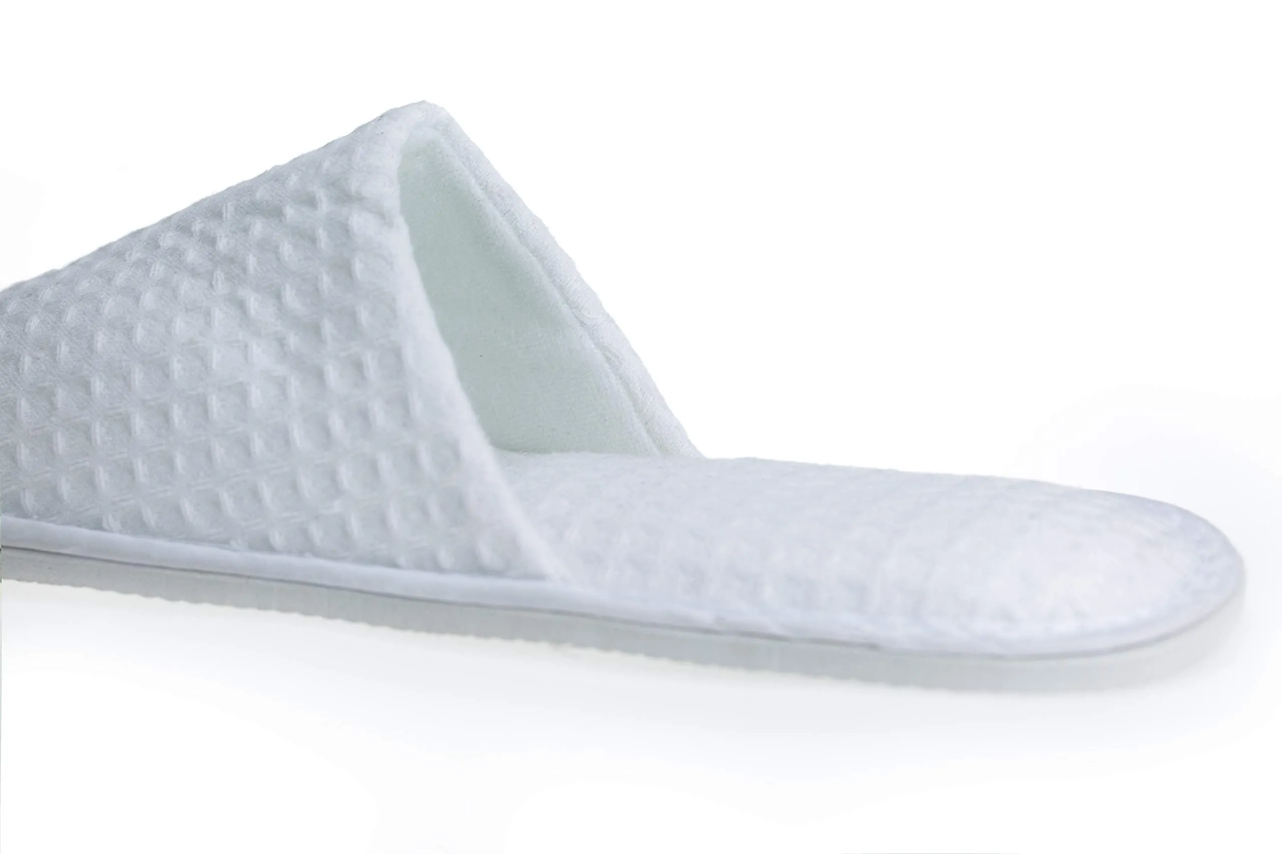 5 / 50 Pairs Disposable Hotel Guest Slippers (Navy Blue and White - US 10 and US 8)