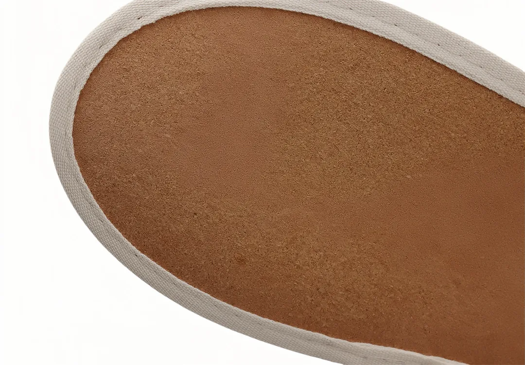 6 / 18 Pairs Hotel Guest Slippers Cork Sole – No Plastic, Environmentally Friendly Material