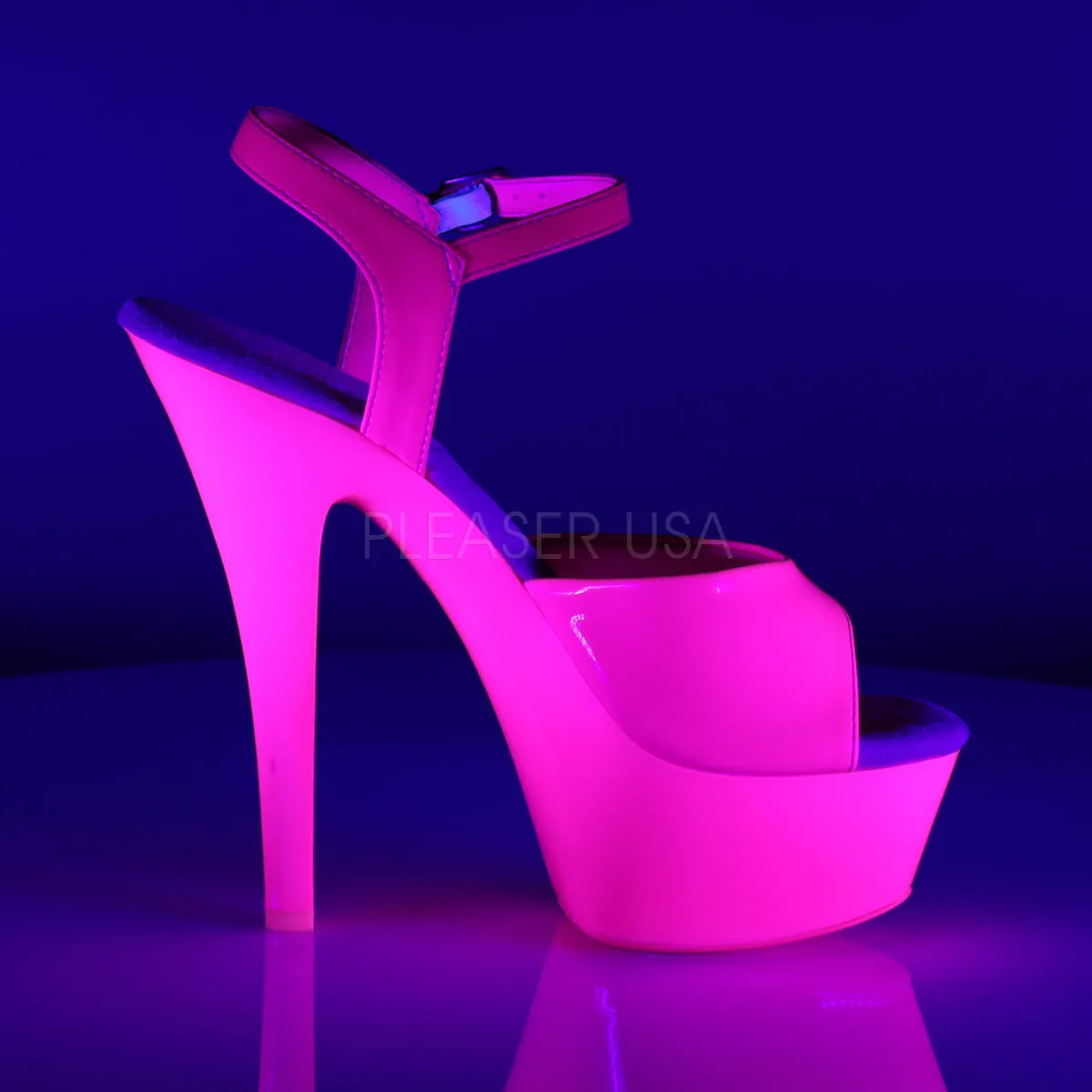 6 Inch Heel KISS-209UV Neon Hot Pink