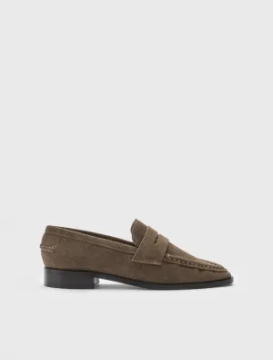 Airola Khaki Brown Suede