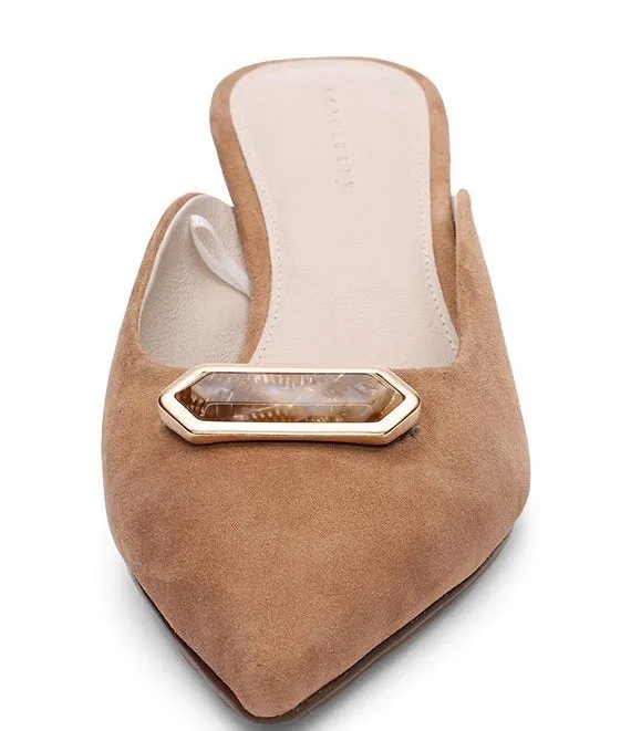All Night Bistro Suede Kitten Heel Mules