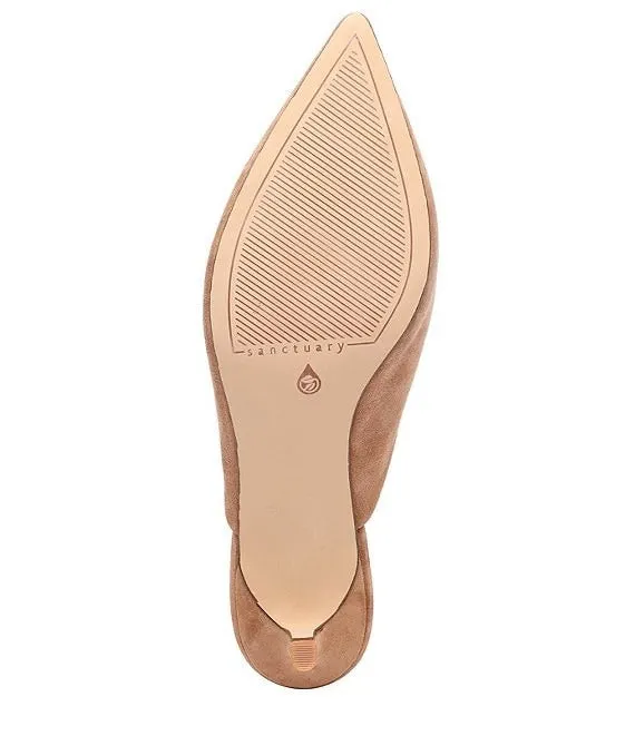 All Night Bistro Suede Kitten Heel Mules