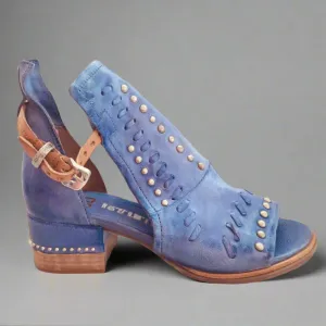 AS98 "672013" Purple Leather sandal with stud detail