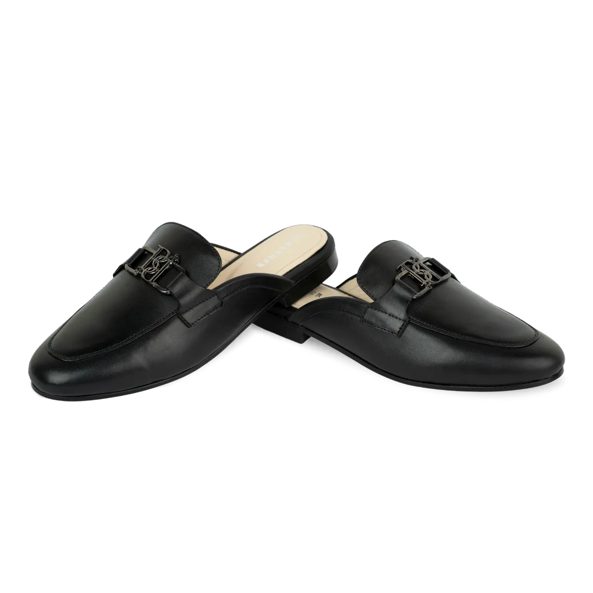 Aurora: Mules Femmes - Cuir Noir