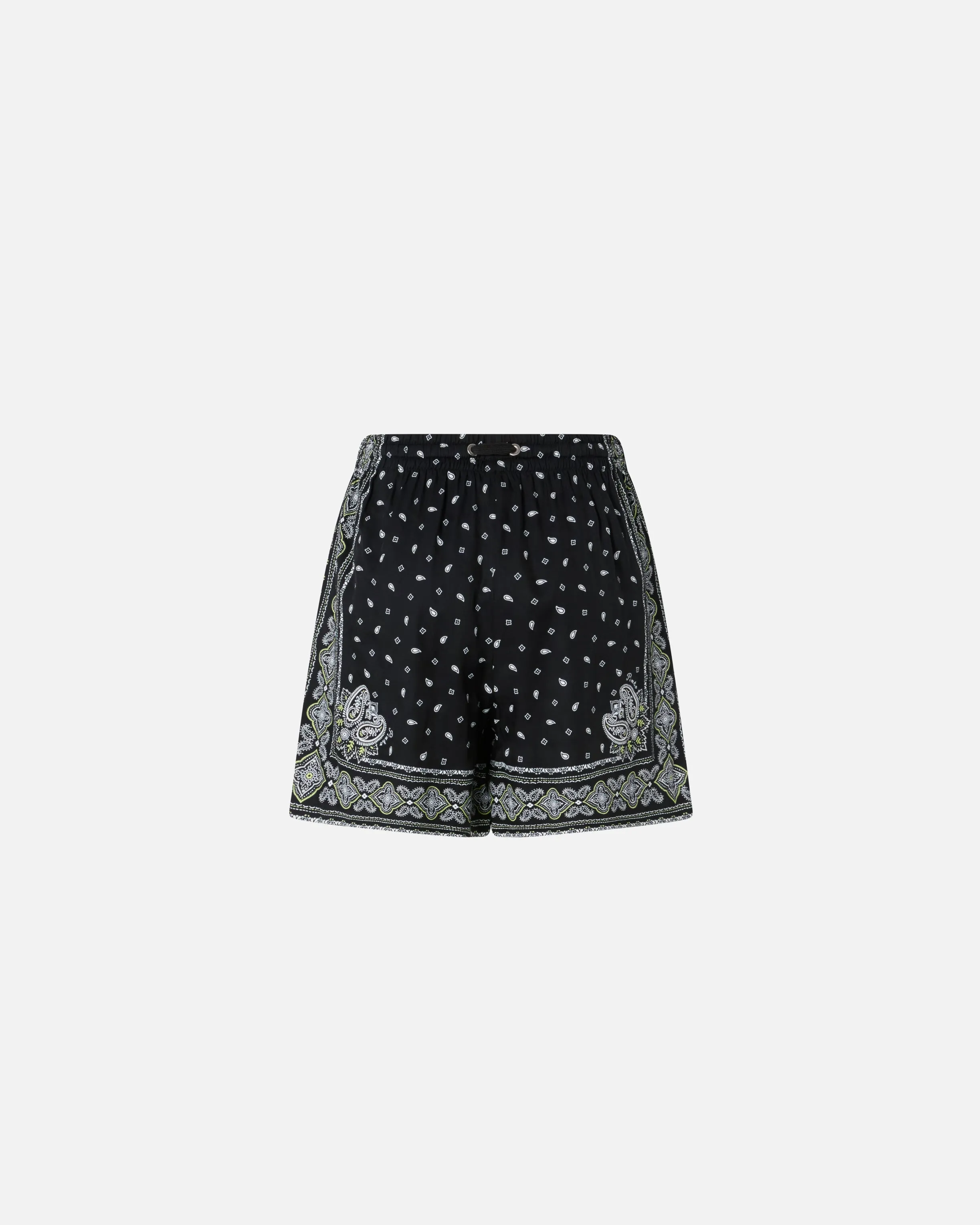 Bandana-print shorts - black