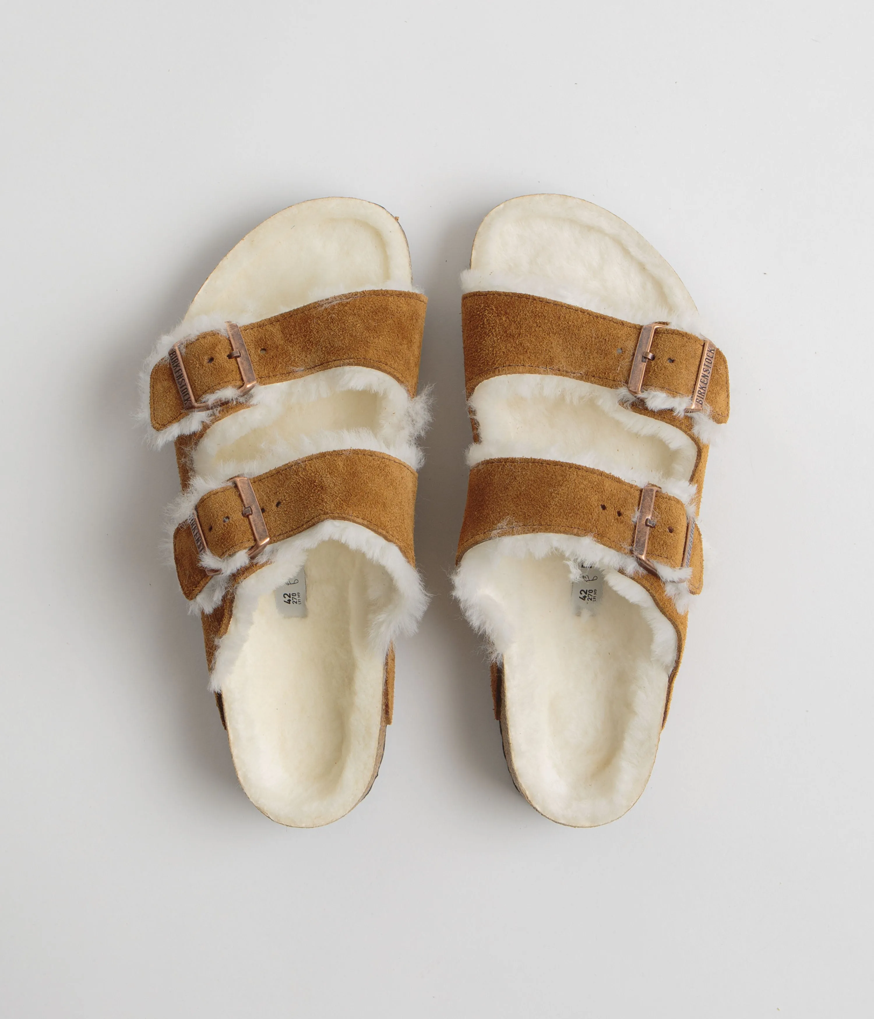 Birkenstock Arizona Shearling Sandals - Mink