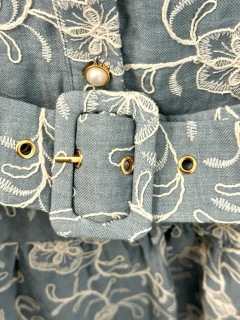 Blue Jean Embroidered Dress
