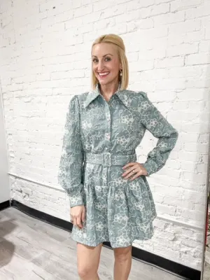 Blue Jean Embroidered Dress