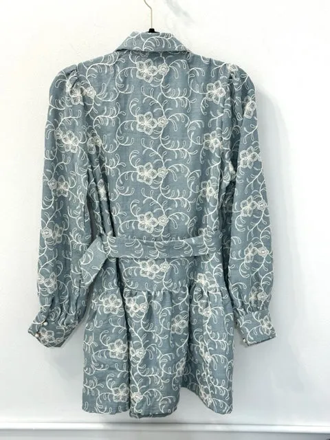 Blue Jean Embroidered Dress
