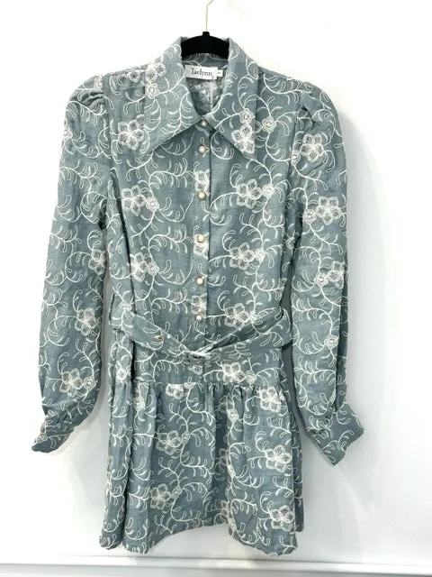 Blue Jean Embroidered Dress