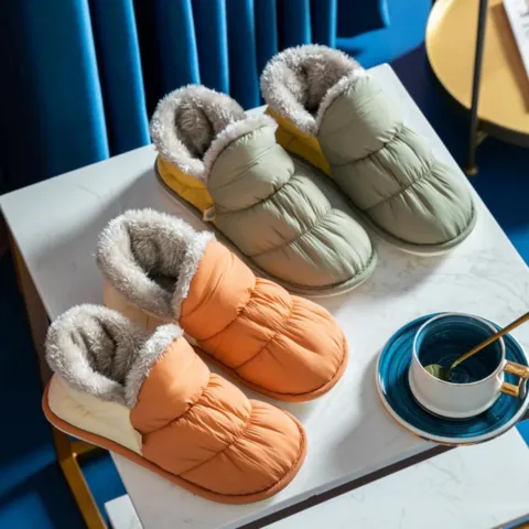 Casual Comfortable Warms Non-slip Water-resistant Snow Slippers