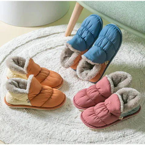 Casual Comfortable Warms Non-slip Water-resistant Snow Slippers