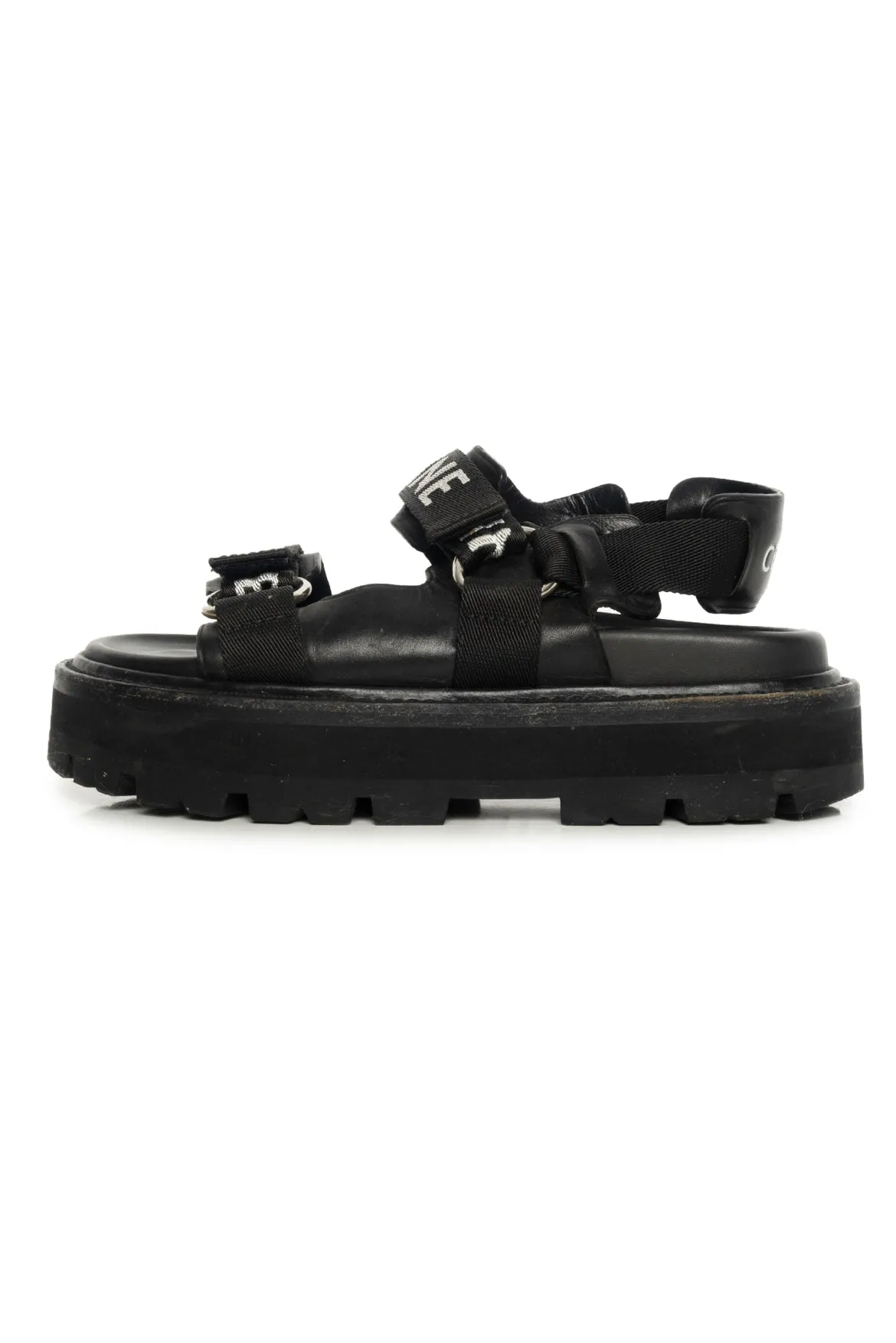 Celine Size 36.5 Logo Strap Chunky Dad Sandals