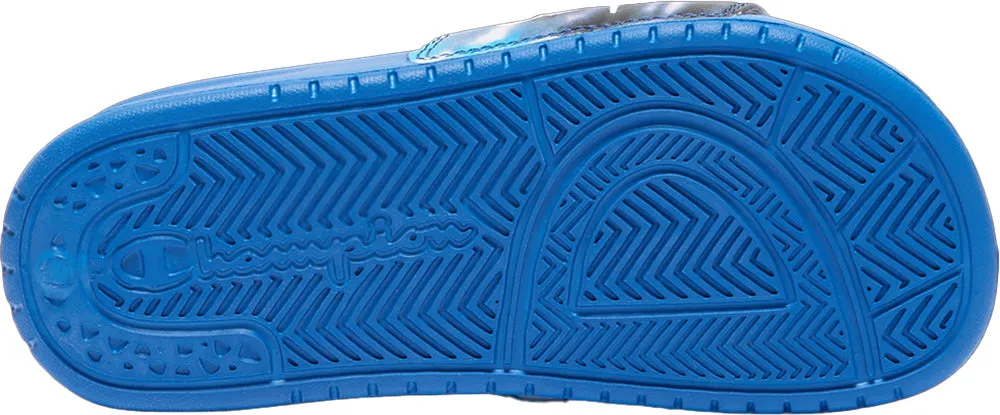 Champion Pre School Superslide Tie-Dye Slides CP101194P-492 Blue/Black