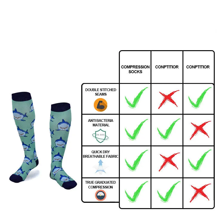 Compression Socks for Women & Men(1 Pairs) - Best Support for Medical，Circulation, Nurses, Running, Travel