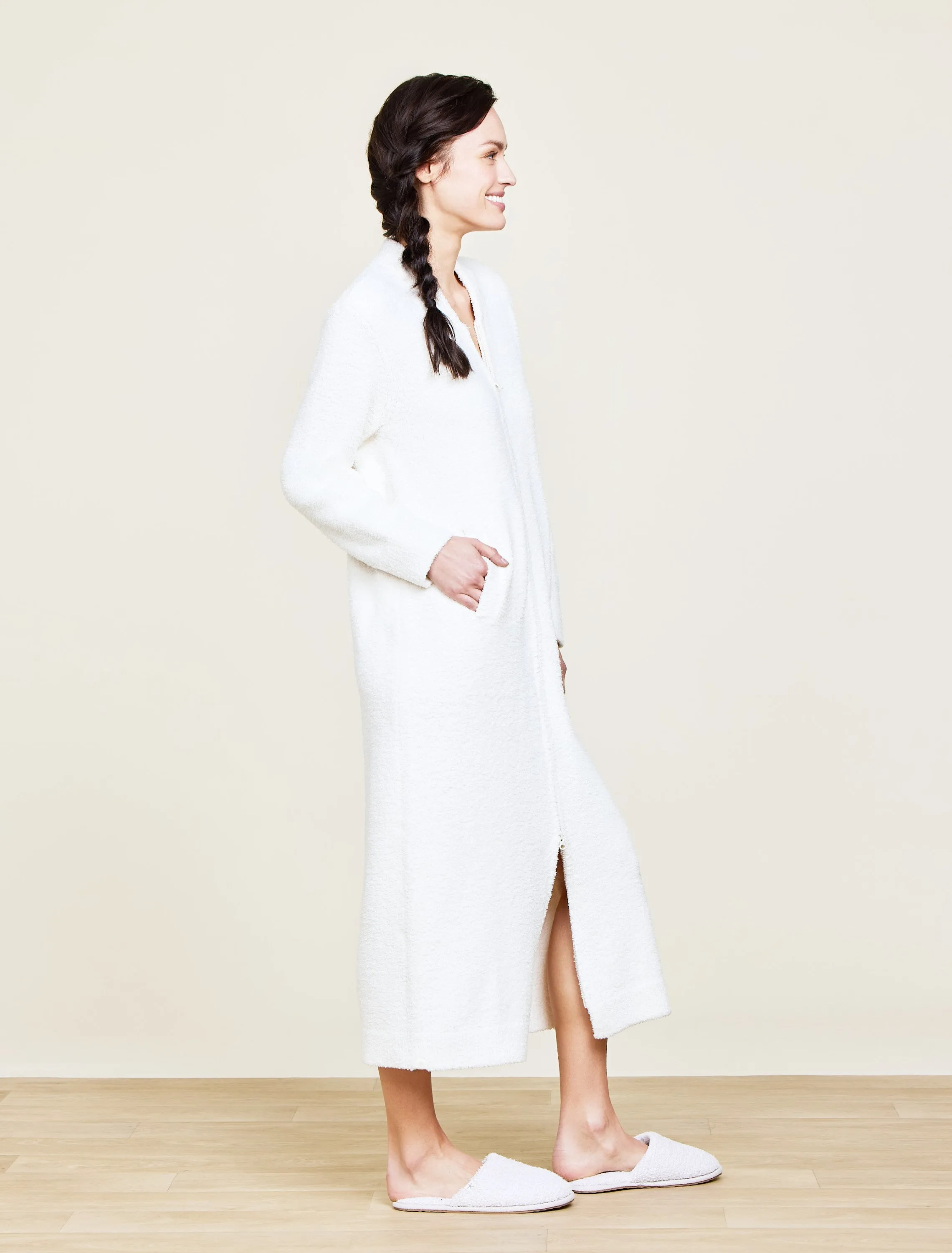 CozyChic® Full Zip V-neck Lounger