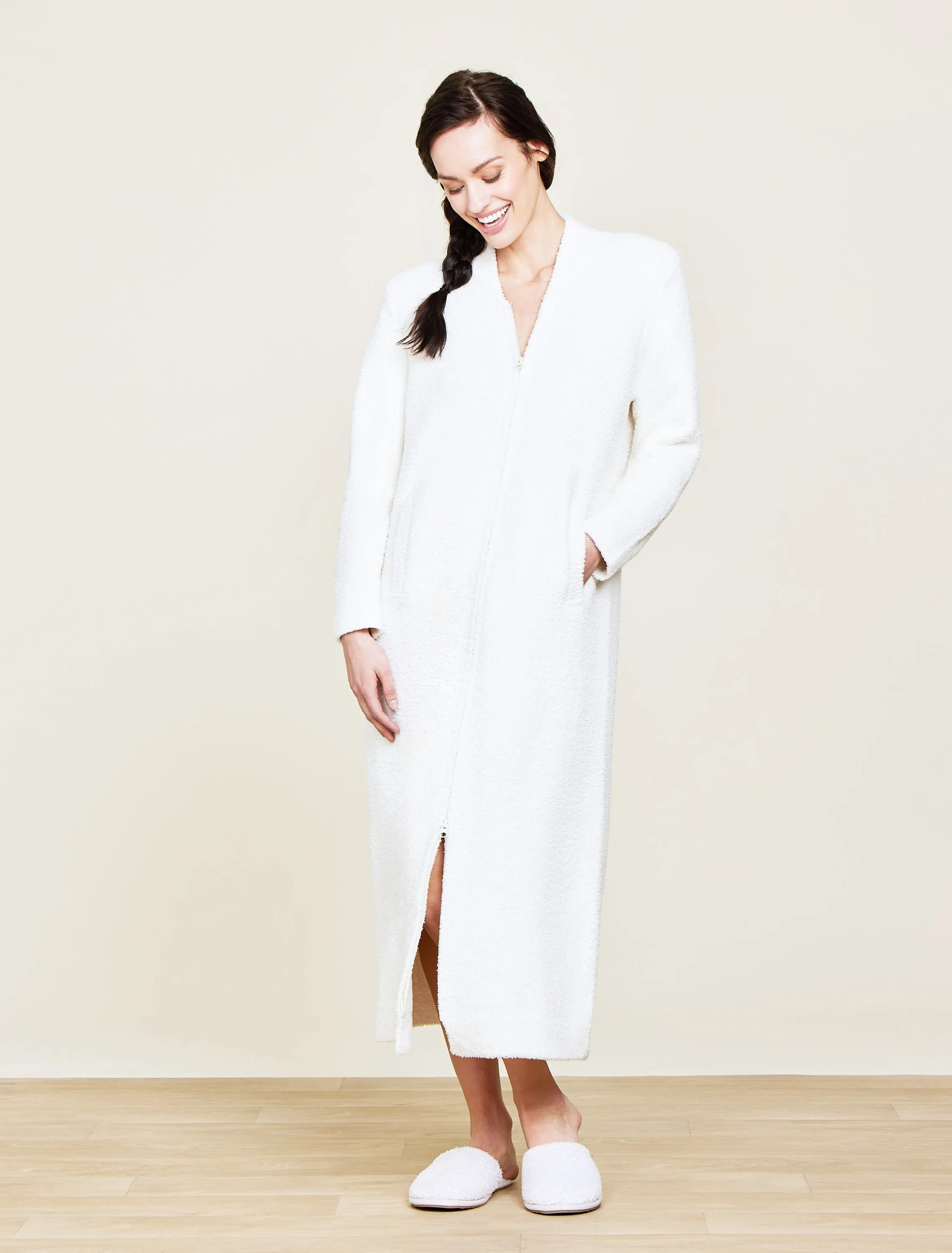 CozyChic® Full Zip V-neck Lounger