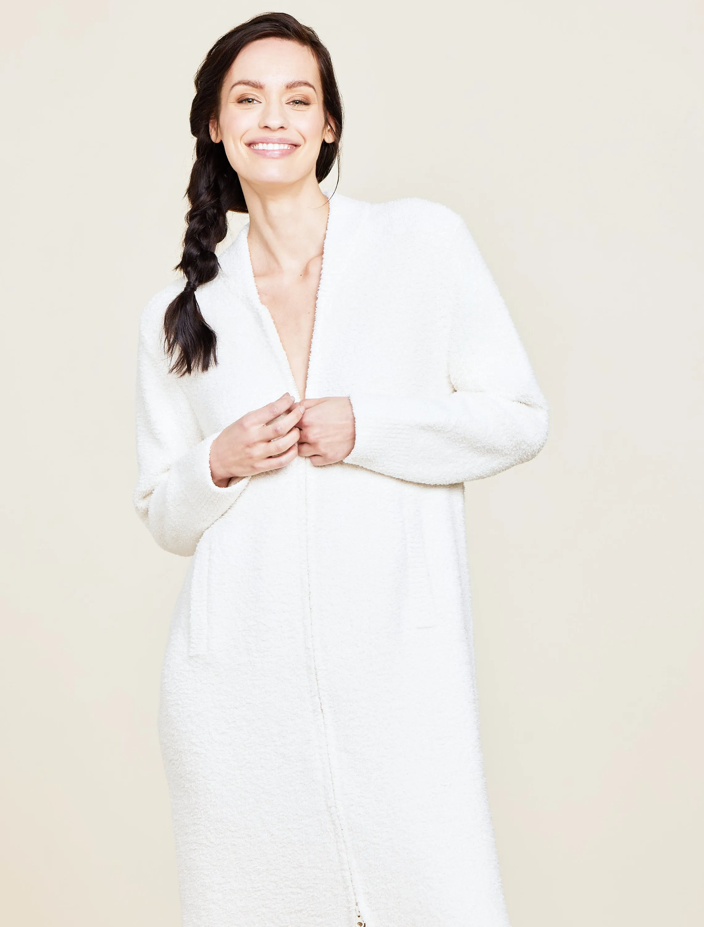 CozyChic® Full Zip V-neck Lounger