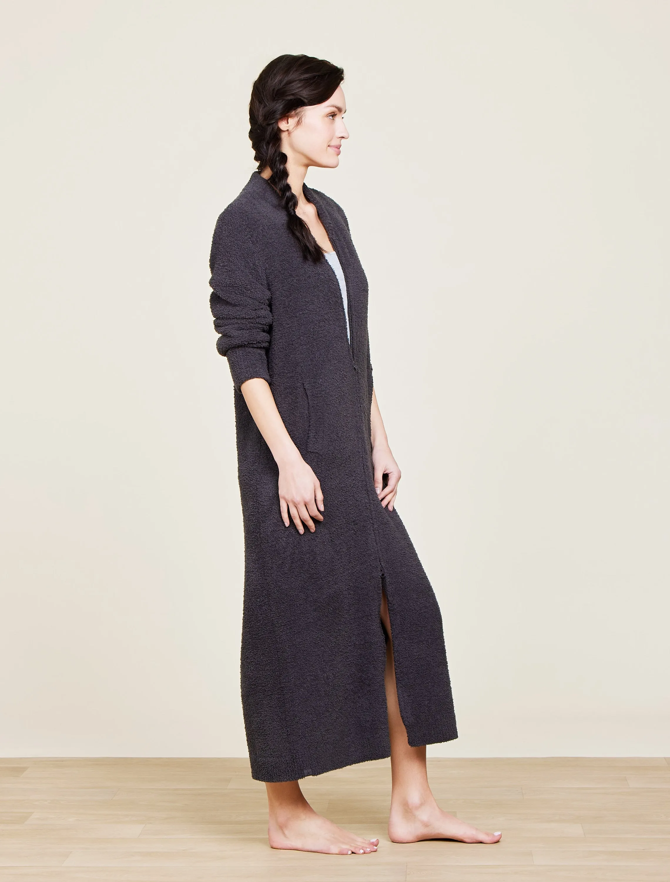 CozyChic® Full Zip V-neck Lounger