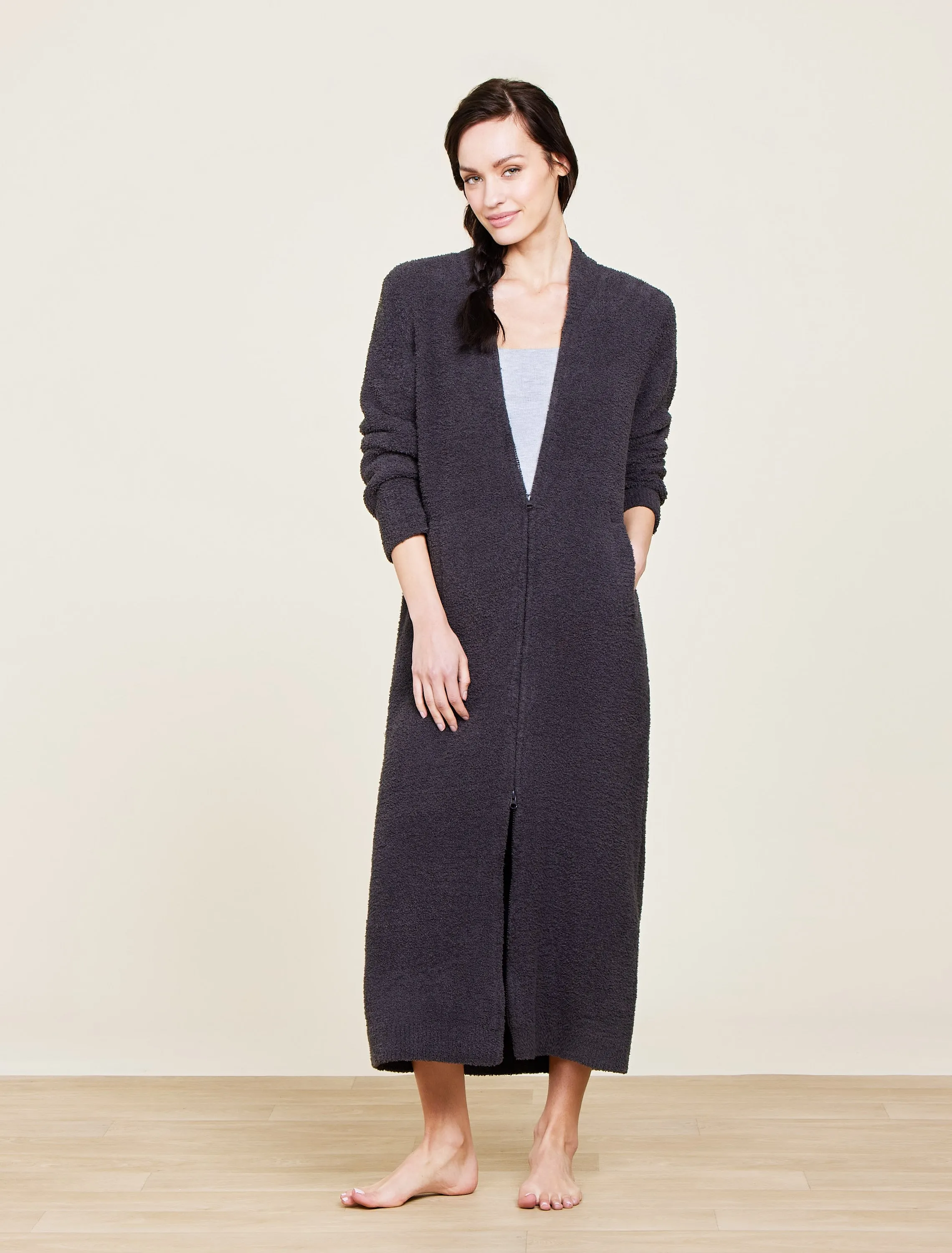 CozyChic® Full Zip V-neck Lounger