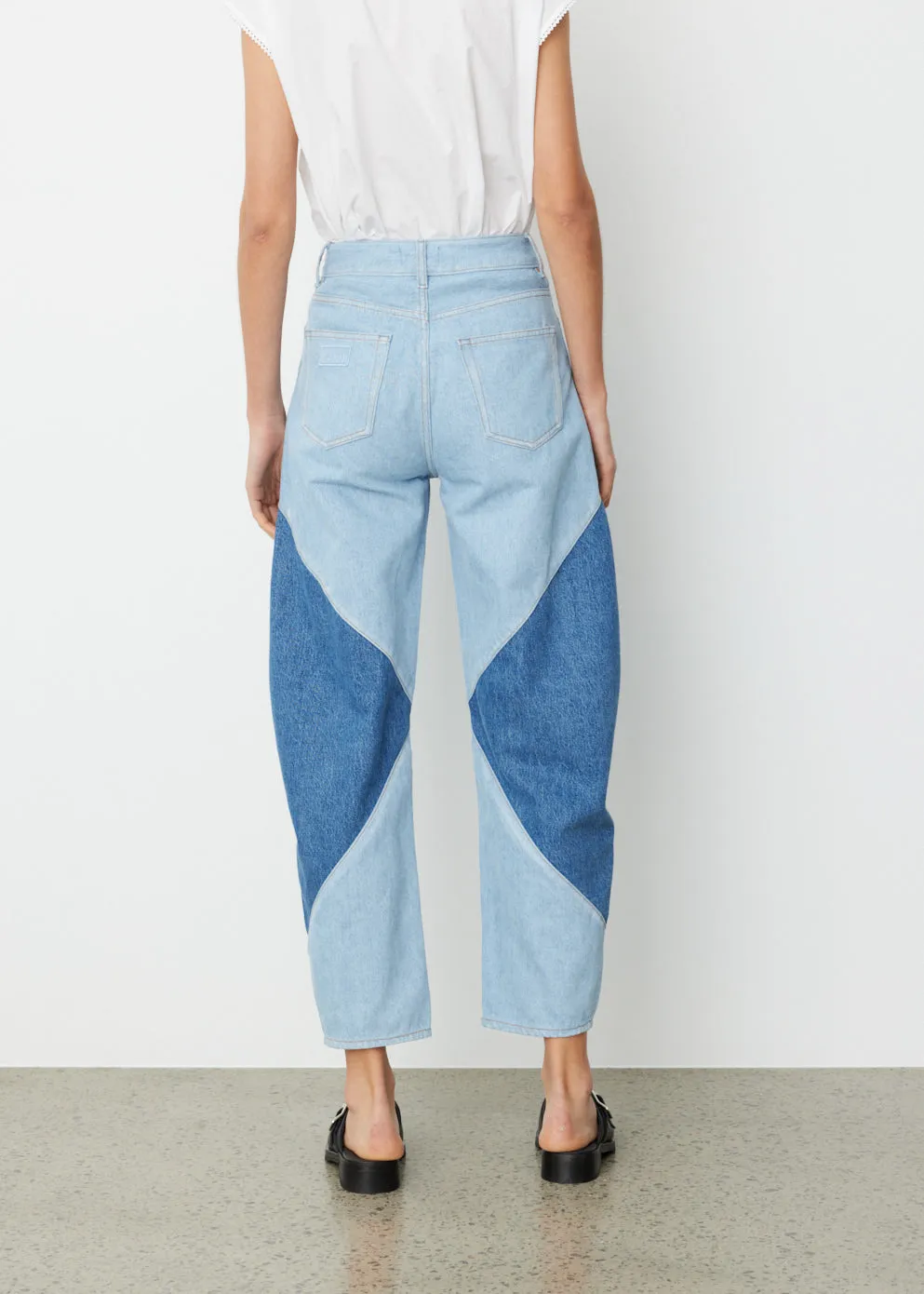Cutline Bleach Jeans