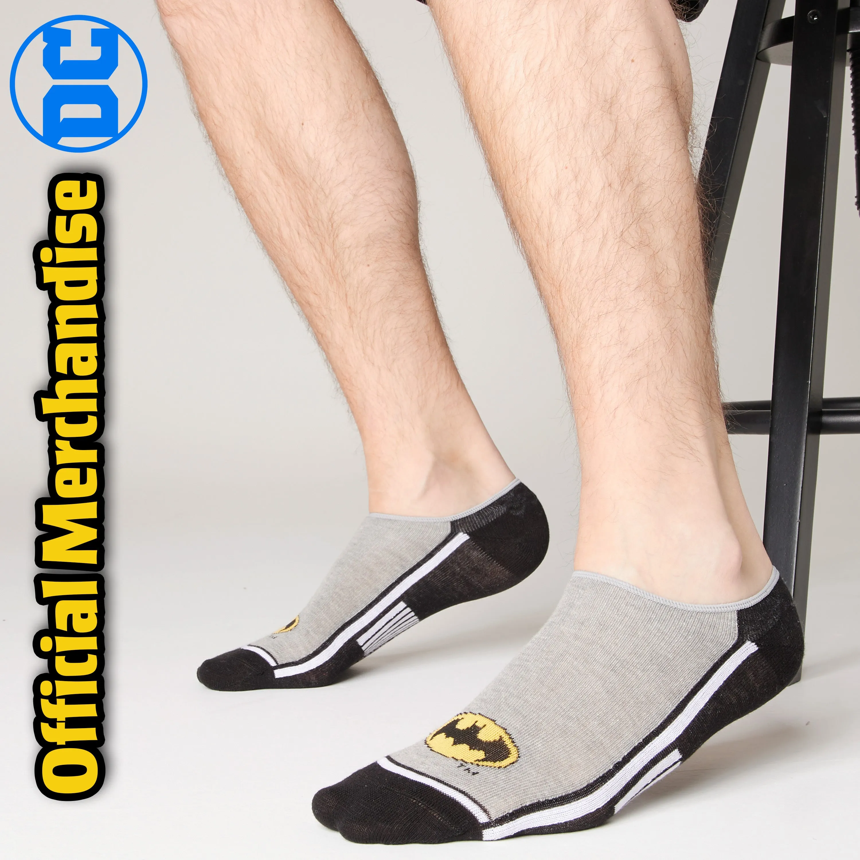 DC Comics Socks for  Men and Teenagers, Superheroes Trainer Socks