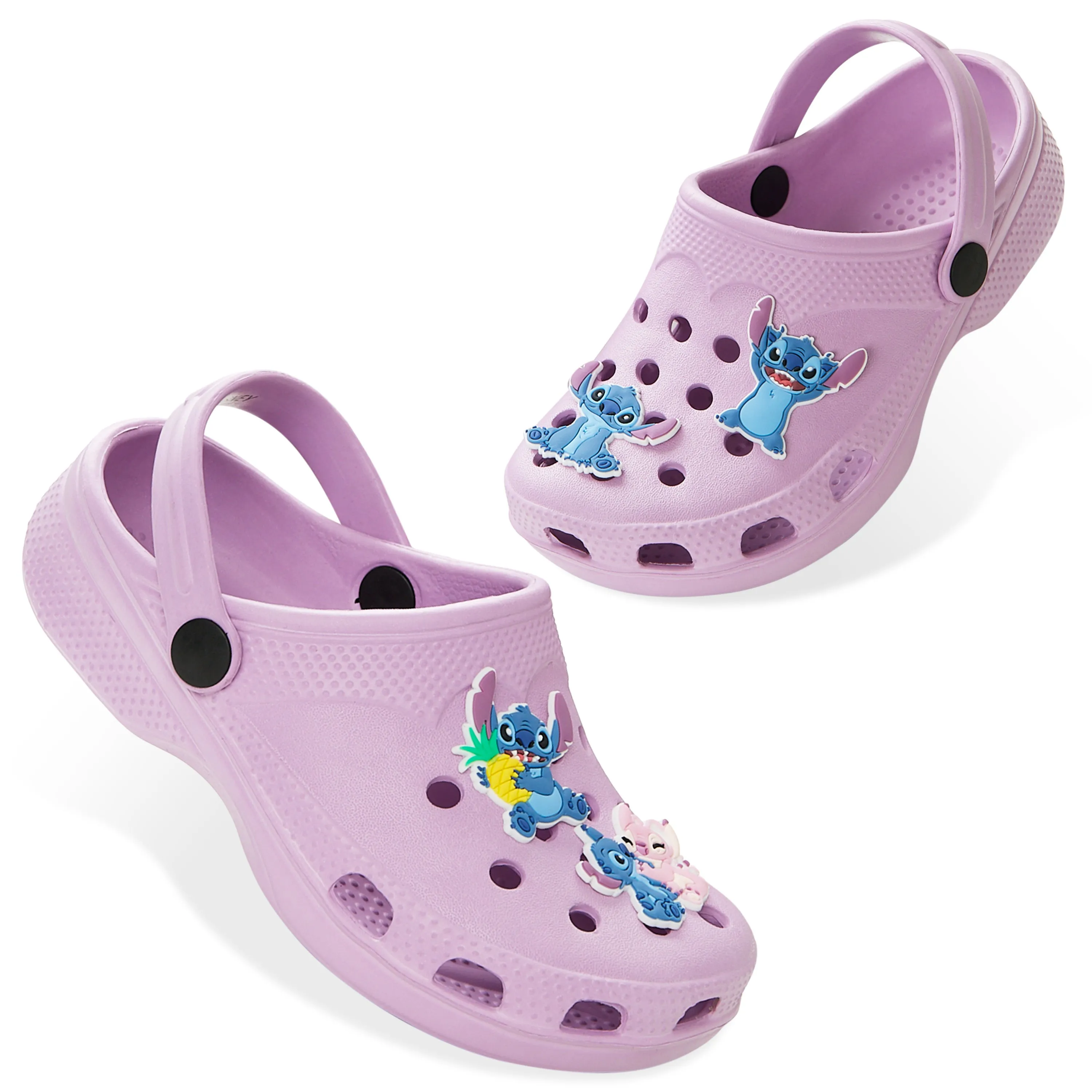 Disney Girls Clogs with Removable Rubber Charms - Girls Gifts