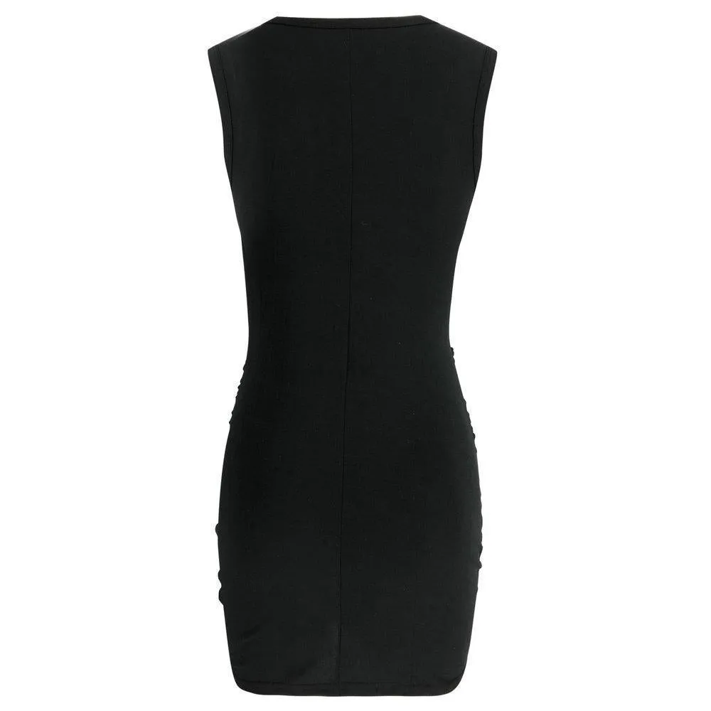 Dunnmall Casual Hollow-out Sleeveless Hot Mini Dress(2 Colors)