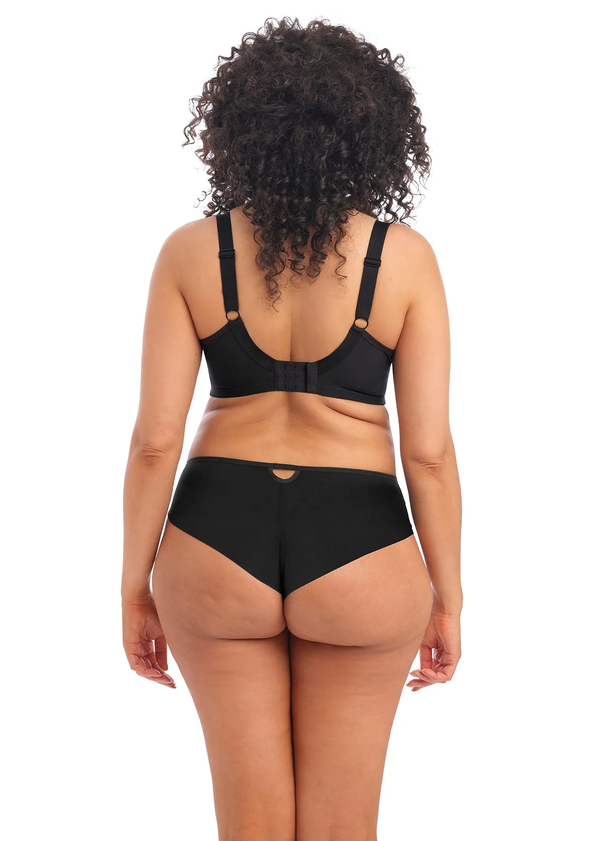 Elomi Priya Plunge Unlined Underwire Bra (Black   Haute Red)