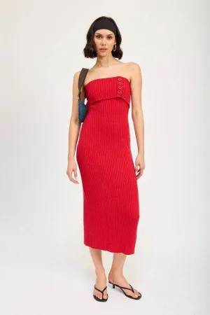 Emory Park Fold Over Ribbed Tube Dress