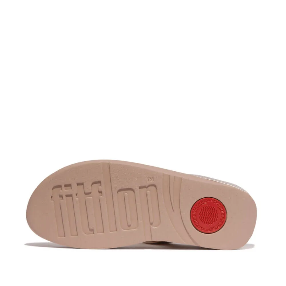 FitFlop Halo Bead Circle Metallic Sandals - Latte Beige