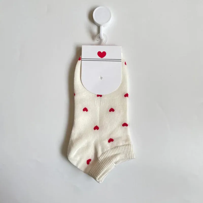 Fun and Fresh Love Heart Pattern Women's Socks