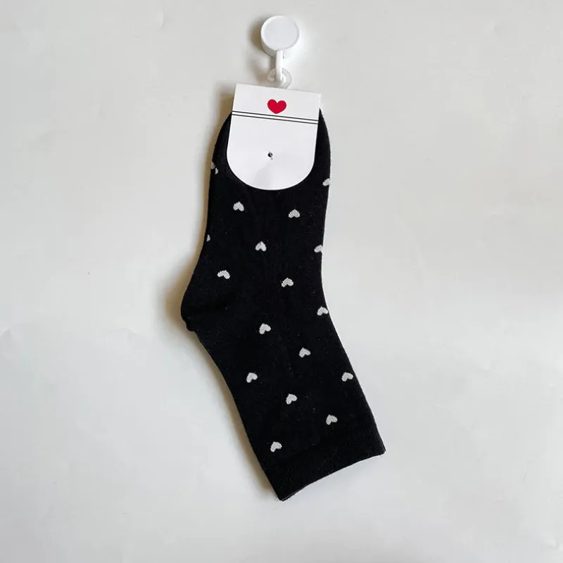 Fun and Fresh Love Heart Pattern Women's Socks