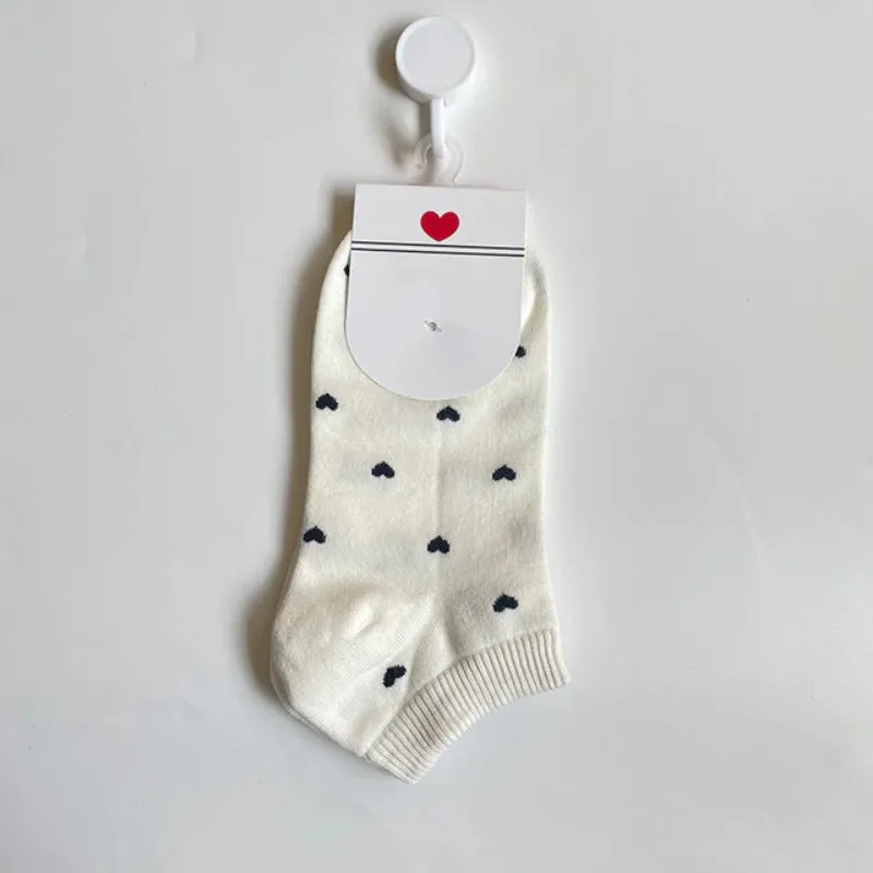 Fun and Fresh Love Heart Pattern Women's Socks