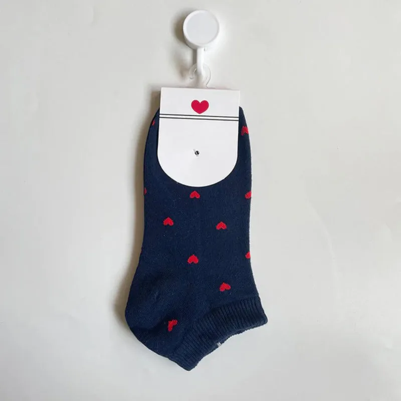 Fun and Fresh Love Heart Pattern Women's Socks