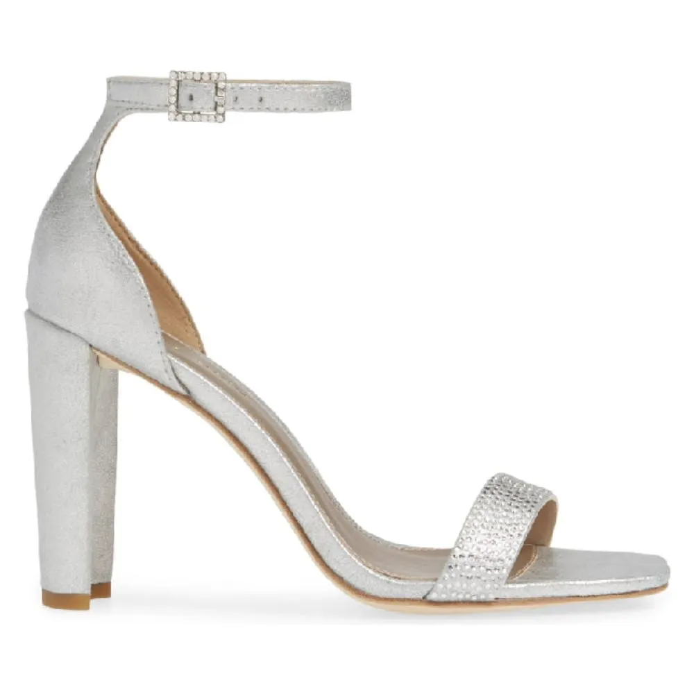 Gabi Platinum Silver Leather Pelle Moda Sandals