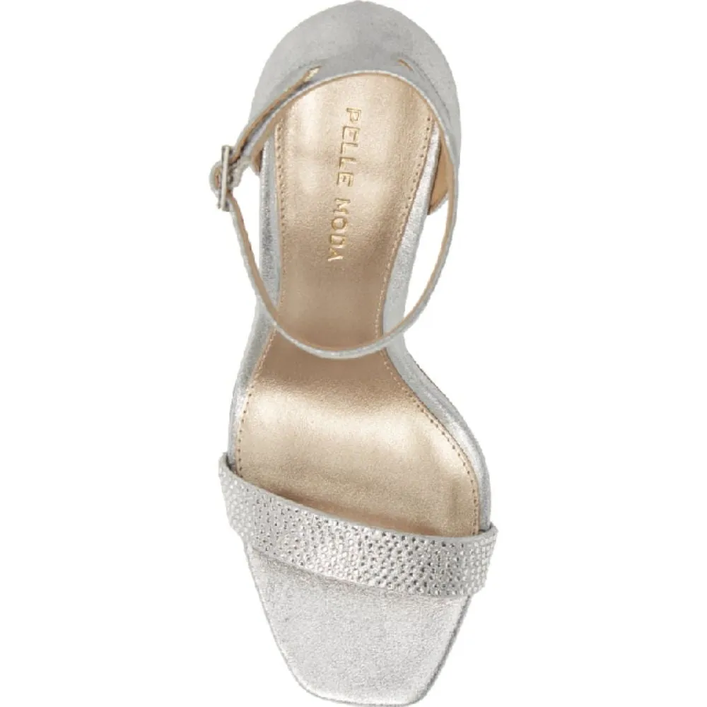Gabi Platinum Silver Leather Pelle Moda Sandals