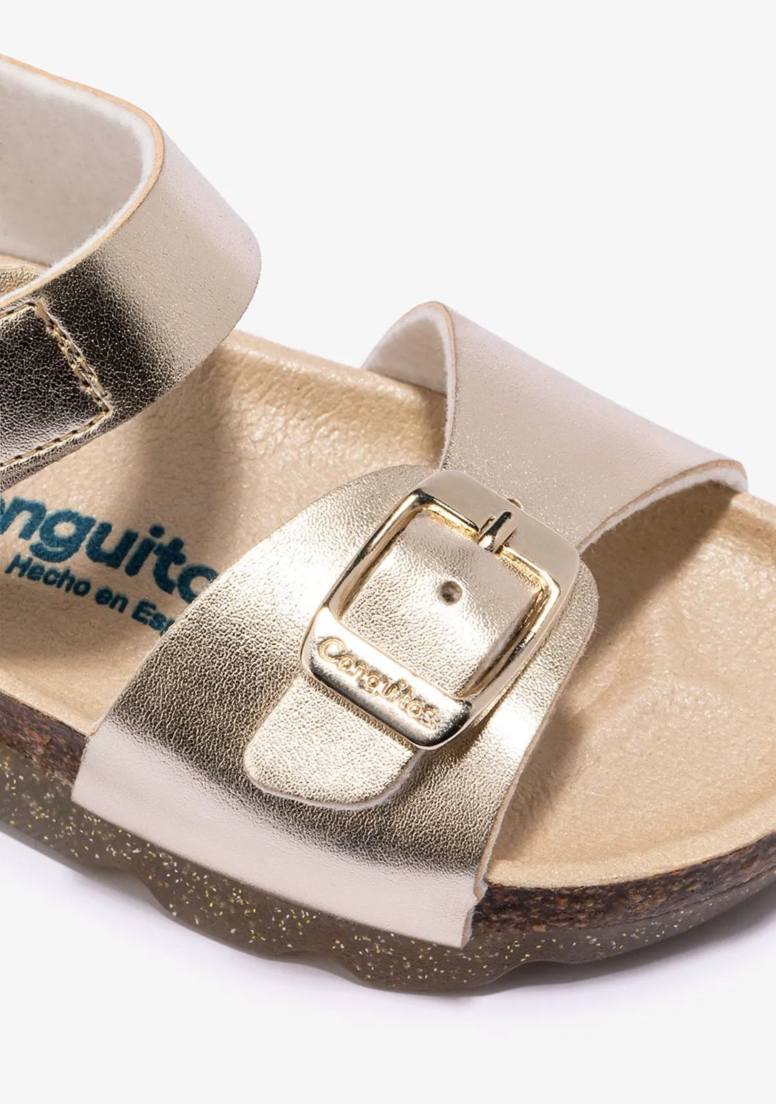 Girl's Platinum Bio Sandals Metallized