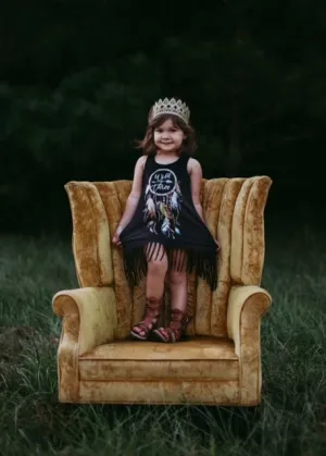 Girl's Wild & Three Boho Birthday Fringe Dress