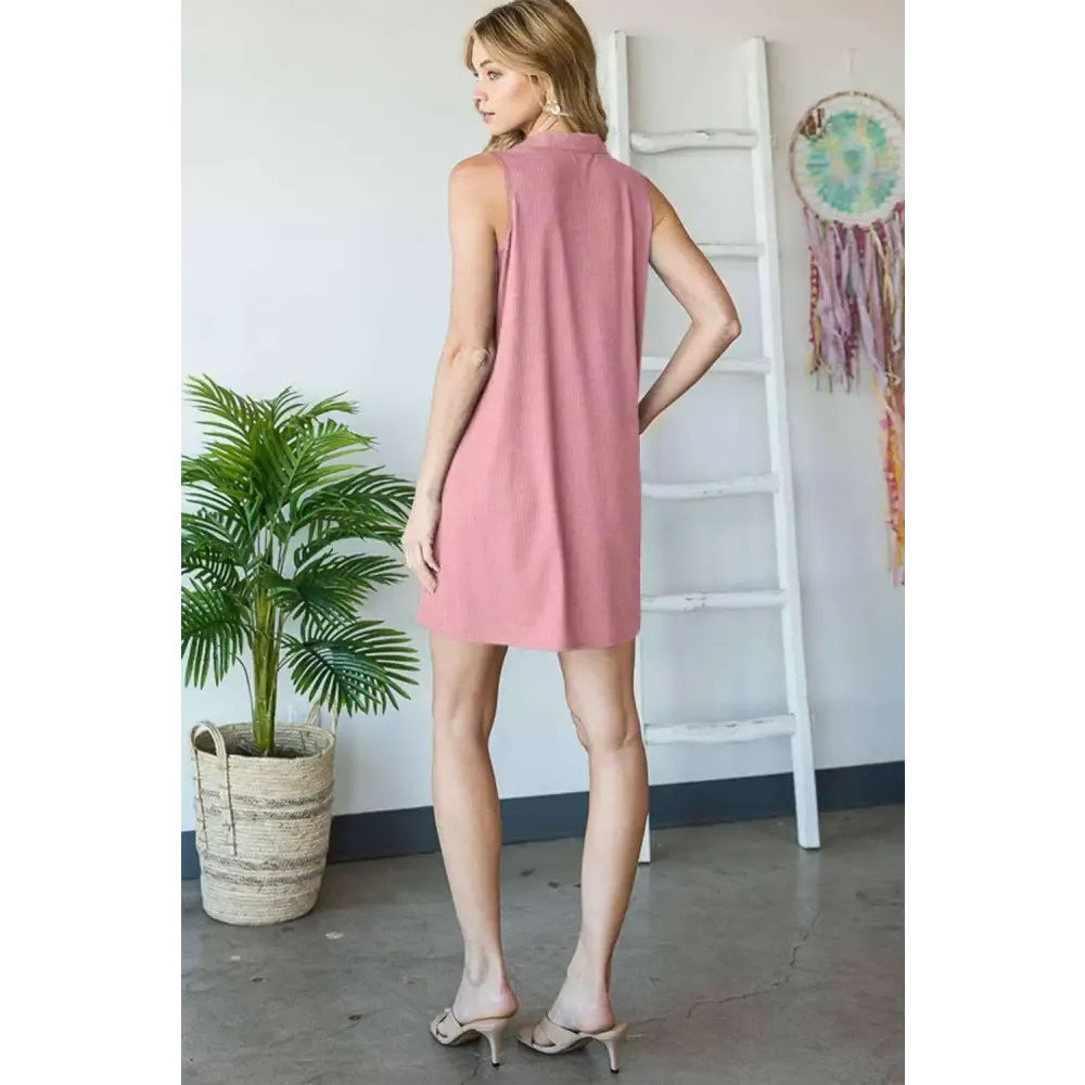 Heimish Ribbed Johnny Collar Dress Redefines Luxury Fashion for Women