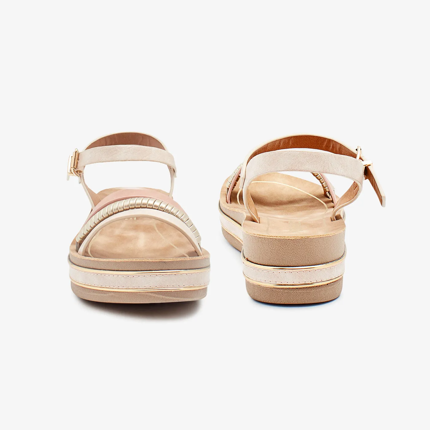 High Wedge Girls Sandals