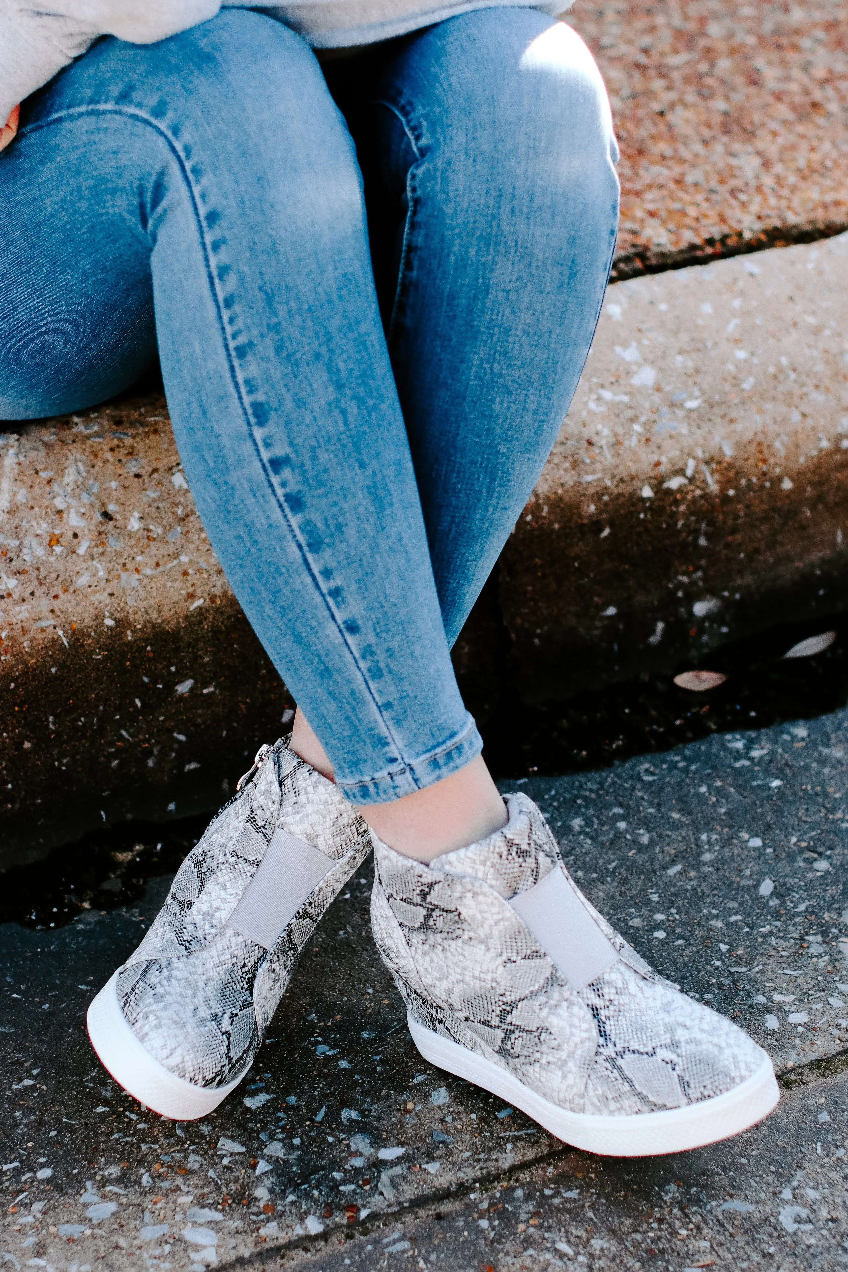Hiss on the Lips Snake Wedge Sneaker - FINAL SALE