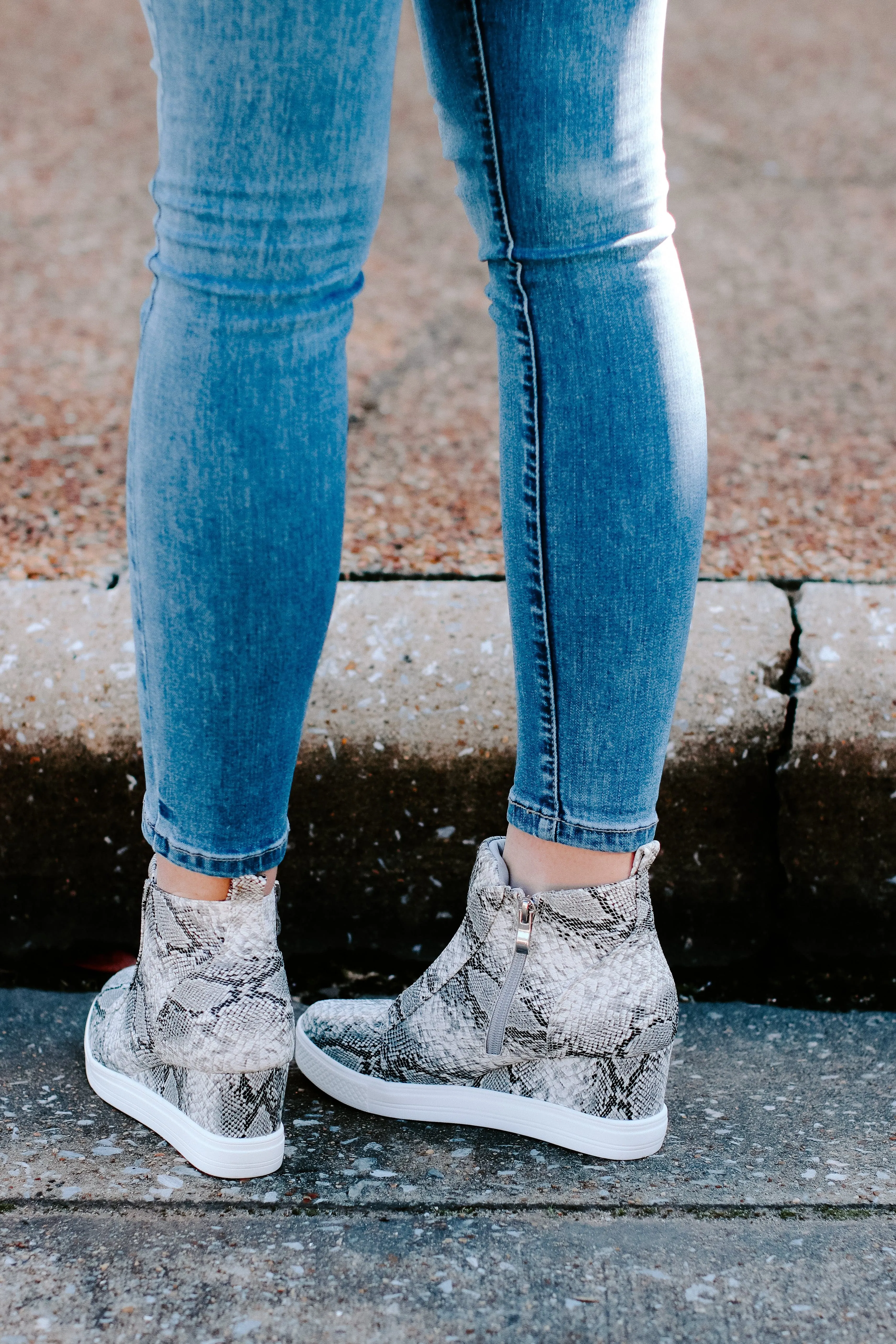 Hiss on the Lips Snake Wedge Sneaker - FINAL SALE