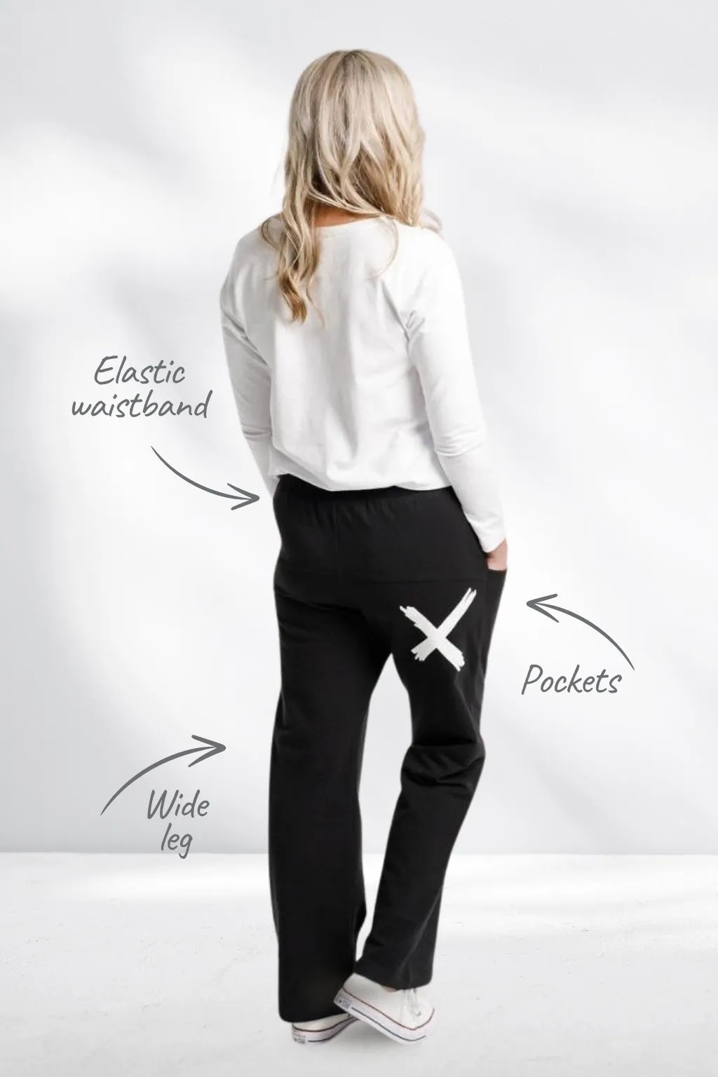 Homelee Avenue Pants Black White X