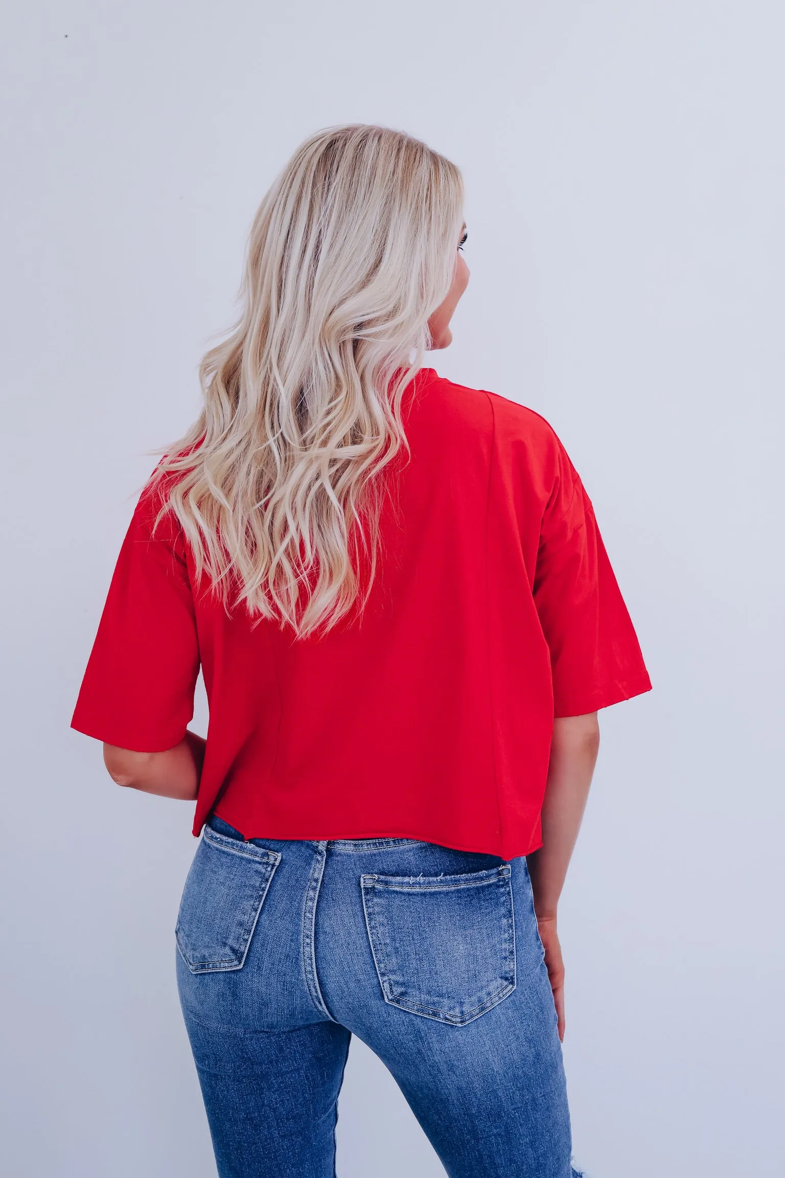 In My Holly Jolly Era  Graphic Top - Red