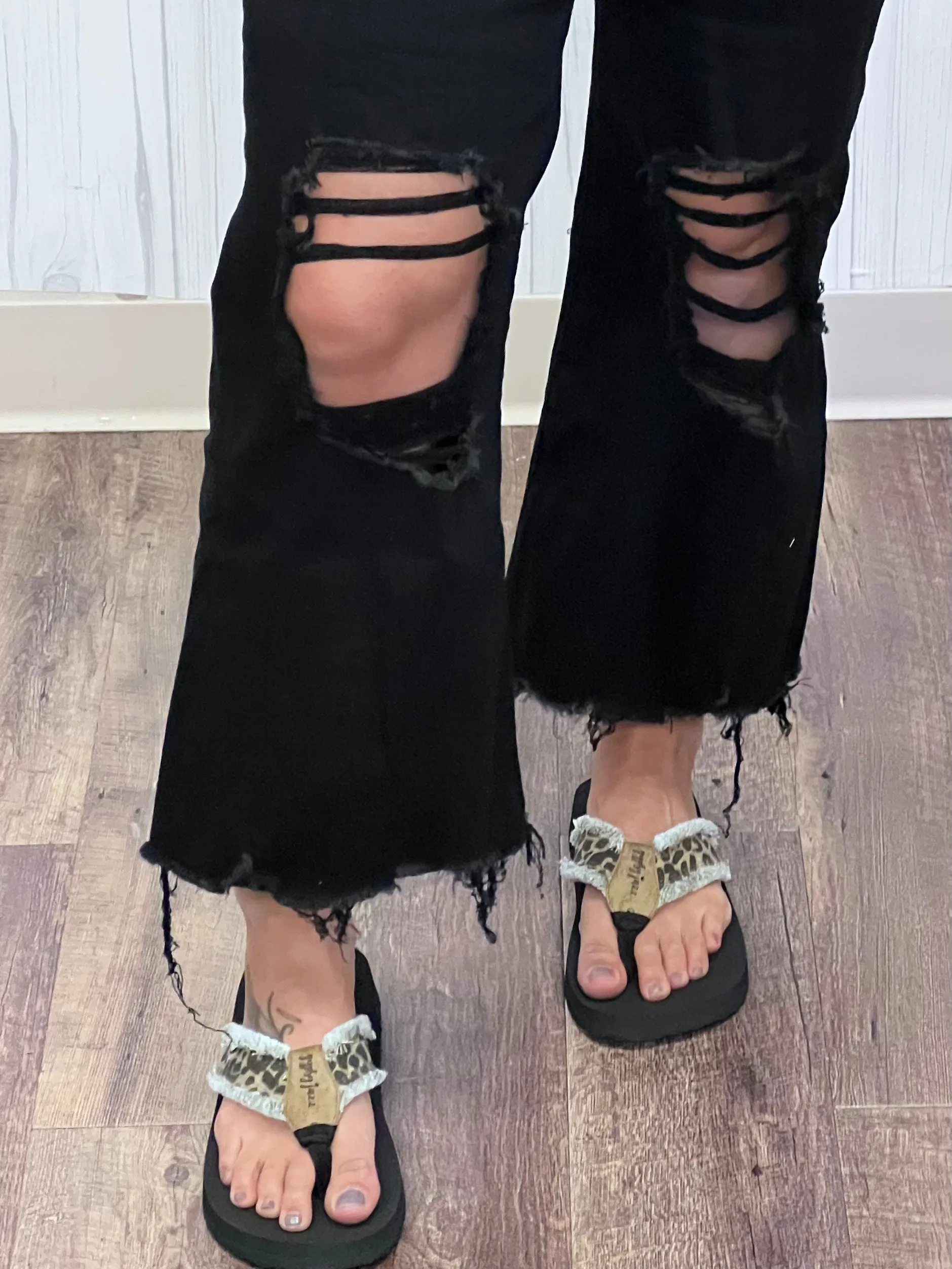 Jazzy Sandal In Tan Leopard FINAL SALE