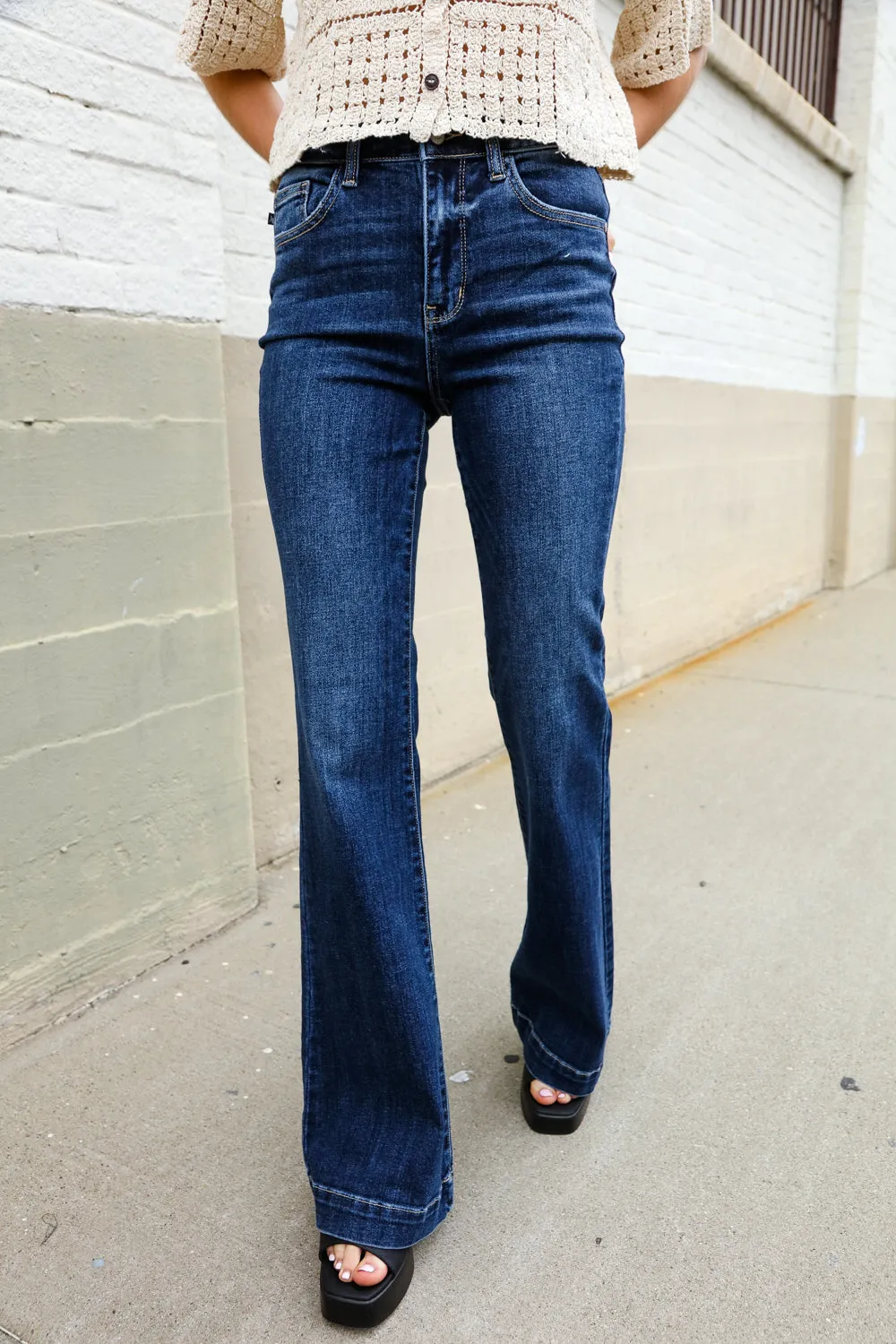 Julissa High-Rise Flare Dark Wash Jeans | Judy Blue